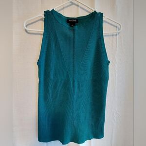 Teal Sleeveless Ribbed Top